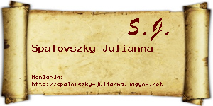 Spalovszky Julianna névjegykártya
